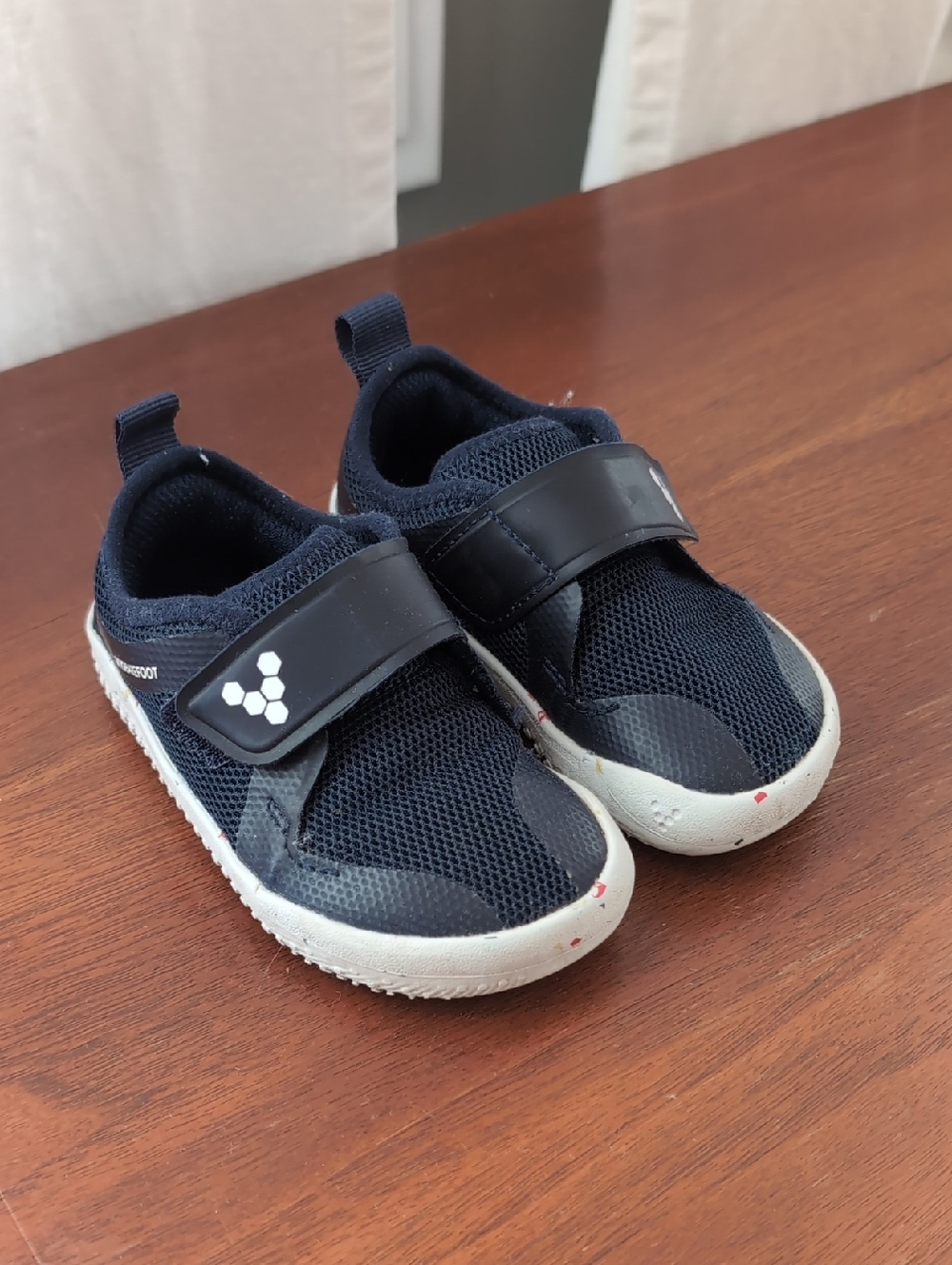 Vivobarefoot Kids Primus Sport Navy Mesh Slip-On Sneakers
